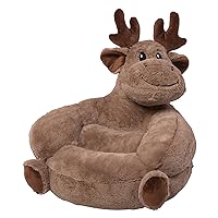Trend Lab Moose Toddler Chair Plush Character Kids Chair Comfy Furniture Pillow Chair for Boys and Girls, 21 x 19 x 19 inches