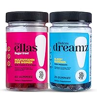 OH MY VIT! for Ellas Women's Multivitamin Gummy with Biotin and Dulces Dreamz Melatonin Gummy with L-Theanine and Lemon Balm