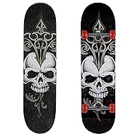 Complete Skateboard with Graphic Sprayed Grip