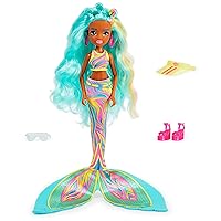 MERMAID HIGH, Spring Break Oceanna Mermaid Doll & Accessories with Removable Tail and Color Change Hair Streaks, Kids Toys for Girls Ages 4 and up
