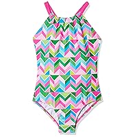 Kanu Surf Girls Jasmine Beach Sport Halter One Piece Swimsuit