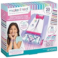 Make It Real: Friendship Bracelet Maker, Make up to 20 Bracelets, 100 Different Pieces to Choose from, for Ages 8 and up