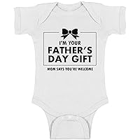 Awkward Styles Baby I`m Your Father`s Day Gift You`re Welcome One Piece Baby Short Sleeve Bodysuit Tops Father's Day Gift