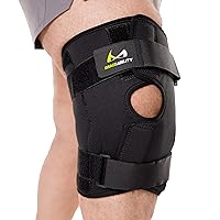 BraceAbility Hinged Plus Size Knee Brace - Adjustable Bariatric Knee Brace with Patella Stabilizer Hinges for Men and Women, Obese Large Leg Knee Pain, Osteoarthritis, Meniscus Tear Recovery (6XL)