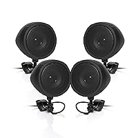BOSS Audio Systems MCBK475BA 3 Inch Motorcycle Speakers - Built-in Amplifier, Bluetooth (stream right from your phone), Weatherproof, Volume Control, ATV UTV Compatible