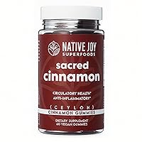 Native Joy® Sacred Cinnamon Gummies | Joint Support, Anti Inflammatory & Antioxidant | Gluten Free, GMO Free, Vegan | Ceylon Cinnamon Gummies