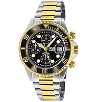 Gevril Men's Wall Street Chronograph Swiss Automatic Watch, Stainless Steel Bracelet with Deploymant Clasp