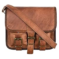 Handmade Unisex Messenger Leather Bag(Length 9 inch X Width 4 inch X Height 8 Inch)