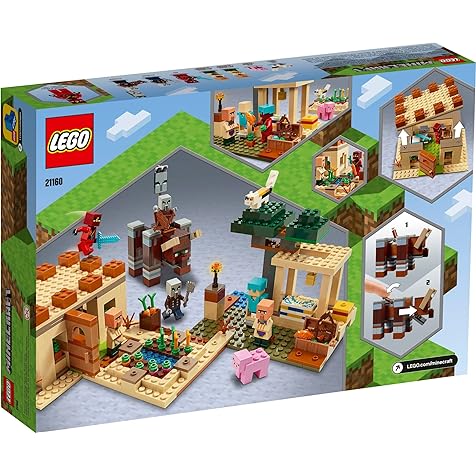 LEGO Minecraft The Villager Raid 21160 Building Toy Action Playset for Boys and Girls Who Love Minecraft (562 Pieces)