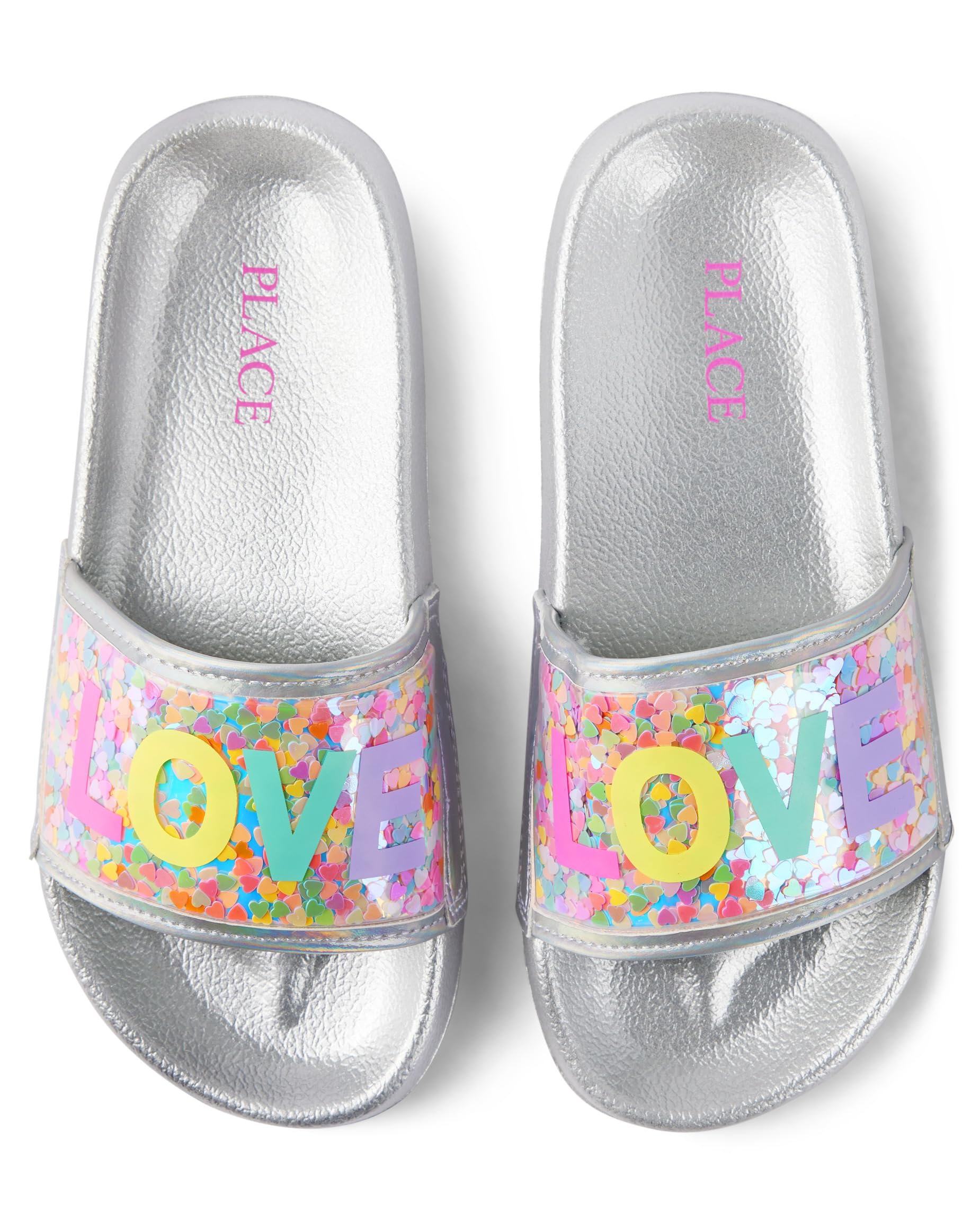 The Children's Place Girl's Everyday Slip on Slide Sandals