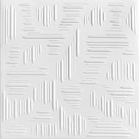 A La Maison Ceilings R60 Country Wheat Foam Glue-up Ceiling Tile (21.6 sq. ft./Case), Pack of 8, Plain White