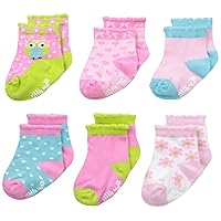 Little Me Baby Girls' 6 Pack Variety Socks