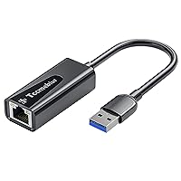 USB Ethernet Adapter, USB 3.0 to 10/100/1000 Gigabit Ethernet LAN Network Adapter Compatible with Nintendo, MacBook, Surface Pro, Notebook PC with Windows7/8/10, XP, Vista, Mac (TCC-S30A)