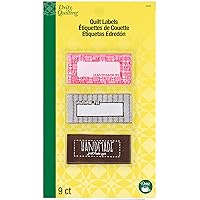 Dritz 3242 Sew-In Embroidered Label, Handmade Design (9-Count)
