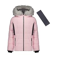 Jessica Simpson girls Puffy Winter Coat With Cozy Trimmed Hood