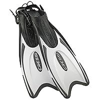 Snorkeling Adjustable Fins for All Family - Long Blade Versatile Open Heel Flippers | Palau: Made in Italy