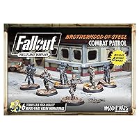 Modiphius Entertainment Ltd Fallout Wasteland Warfare: Brotherhood of Steel - Combat Patrol - 6 Miniature, Unpainted, 32mm Figure, RPG