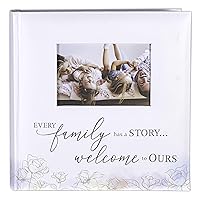 Malden International Designs 2 Up 4x6 Photo Album With Memo Writing Area Every Family Has A Story Welcome To Ours Watercolor Cover Book Bound White