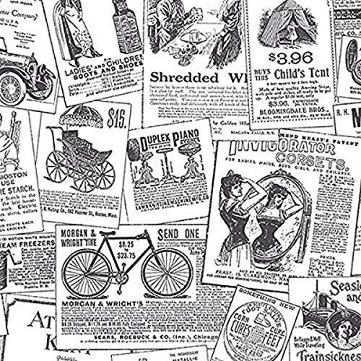 Mua Black and White Vintage Newspaper Print Wallpaper trên Amazon Mỹ chính  hãng 2023 | Fado