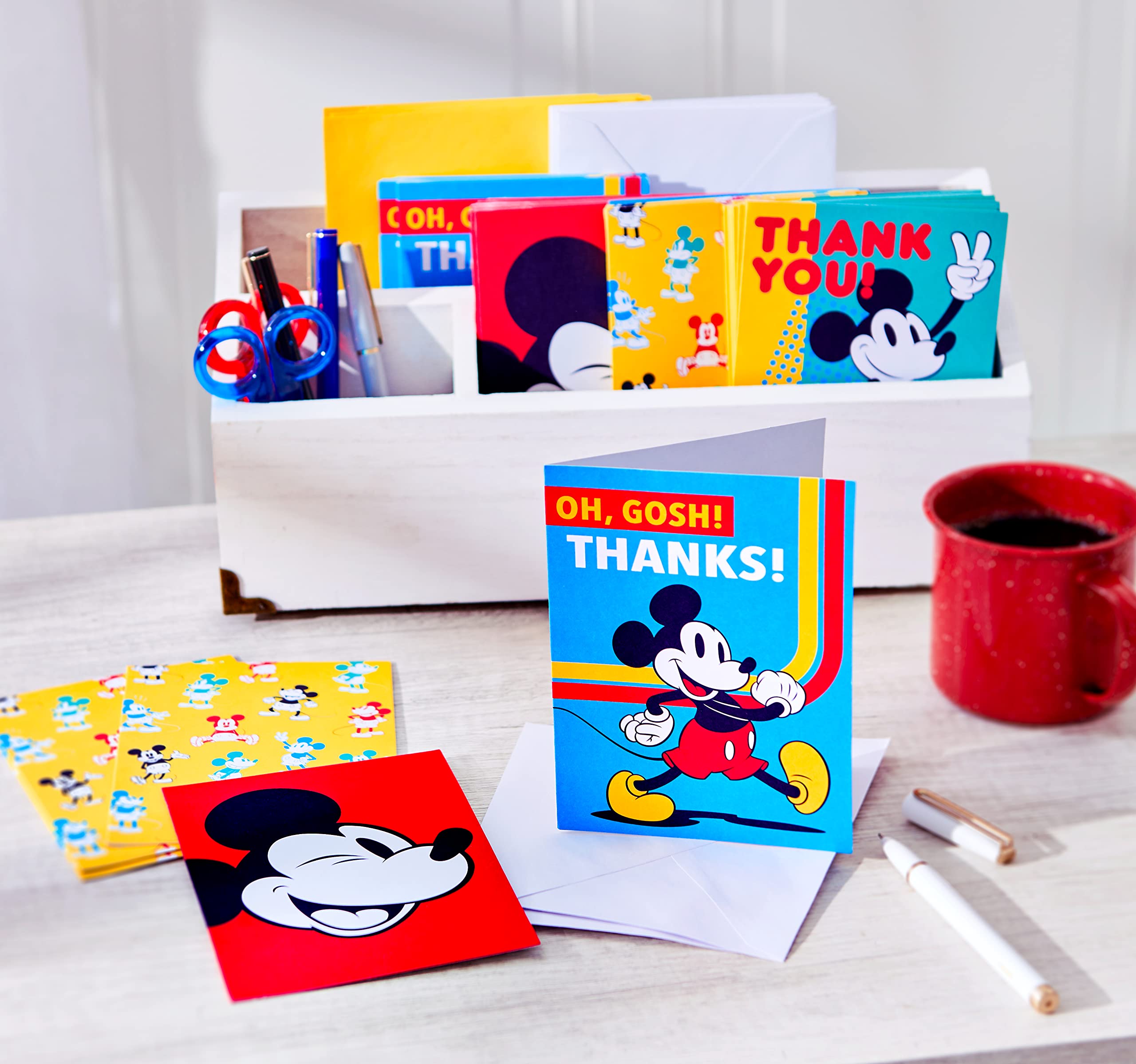 American Greetings Thank You and Blank Cards Bundle with Envelopes, Mickey Mouse (48-Count)