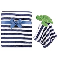 Hudson Baby Unisex Baby Plush Blanket with Security Blanket, Sea Turtle, One Size