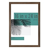 MCS Studio Gallery Frame, Walnut Woodgrain, 16 x 24 in, Single