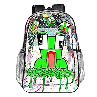 Transparent Clear Backpack Waterproof See Through Daypack Heavy Duty PVC Transparent Bookbag for Boy Girl 17IN