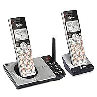 CL82207 DECT 6.0 2-Handset Cordless Phone for Home with Answering Machine, Call Blocking, Caller ID Announcer, Intercom and Unsurpassed Range, Silver