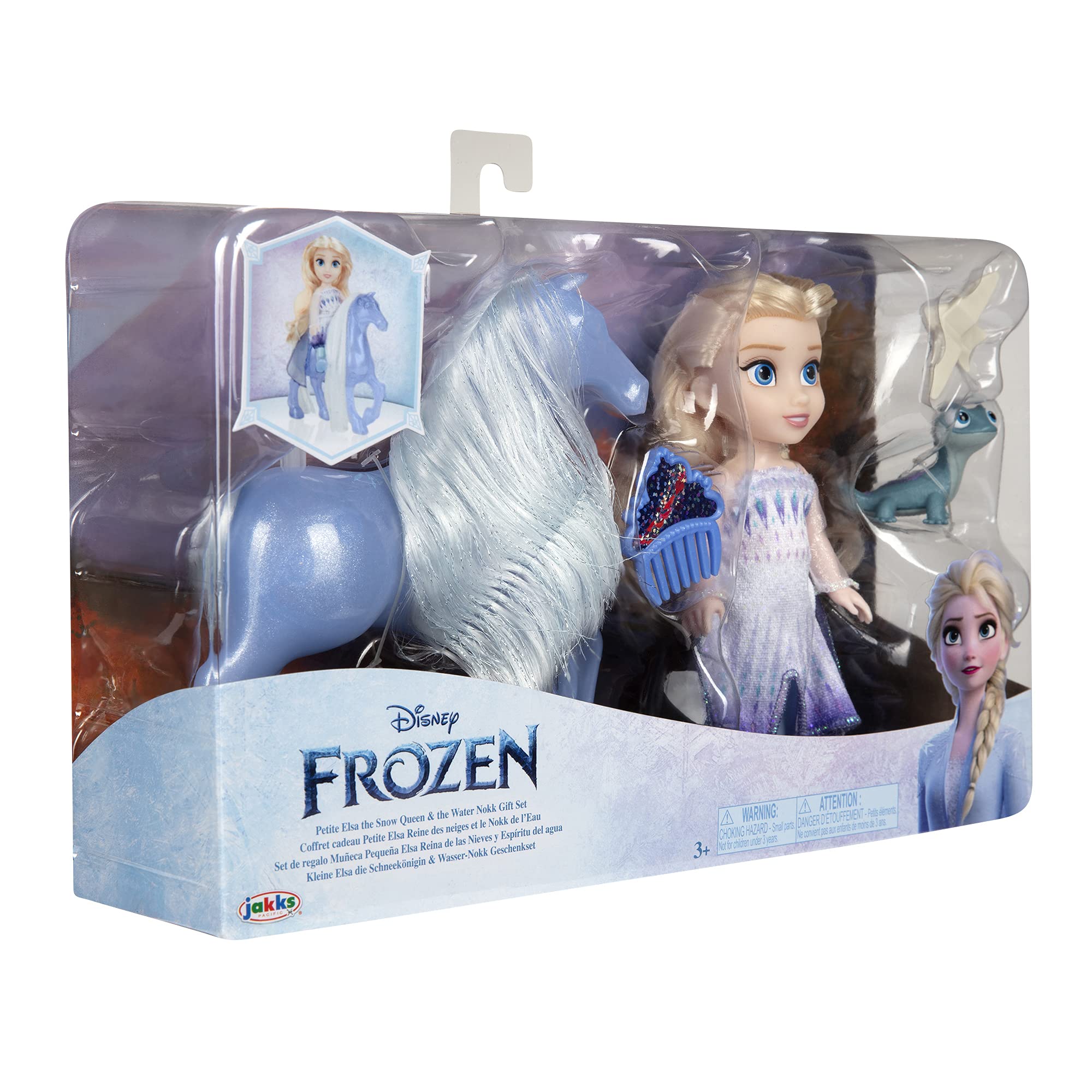 Disney Frozen Elsa Doll Petite Snow Queen & Water Nokk Horse Gift Set