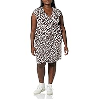 Amazon Essentials Women's Classic Cap Sleeve Wrap Dress (Available in Plus Size)