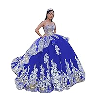 2024 Pearl Sheer Illusion Neck Ball Gown Gold Embroidered Quinceanera Prom Party Dresses with Long Sleeves