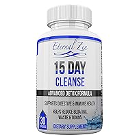 15 Day Colon Cleanser Detox with Extra Strength Herbs, Senna is a Fast Acting Natural Laxative for Constipation Relief - Whole Body Cleanse - 30 Capsules