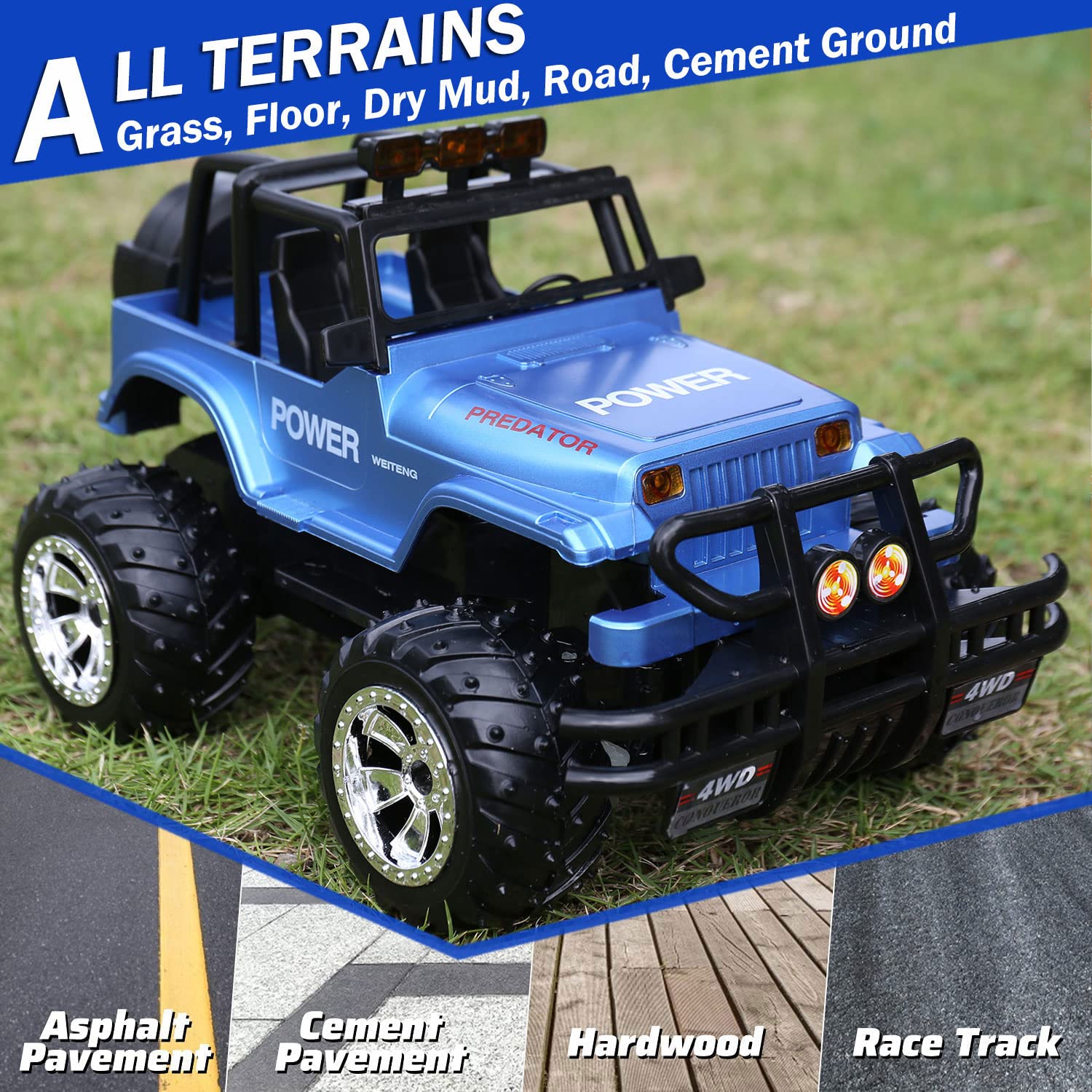 Remote Control Truck RC Car 1: 16 High Speed Fast Racing Rock Cralwer RC Cars 2.4Ghz Remote Control Car RC Monster Vehicle Truck Crawler Off Road for Boys Girls