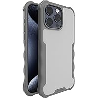 Smartish iPhone 15 Pro Max Protective Magnetic Case - Gripzilla Compatible with MagSafe [Rugged Heavy Duty Slim Grip Armor Cover] w/Drop Tested Protection for Apple iPhone 15 Pro Max - Gray Area