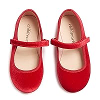 Childrenchic Mary Jane Flats with Hook and Loop Straps – Girls' Shoes for School, Weddings and Casual Wear