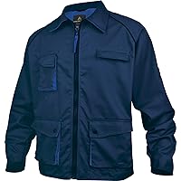 Panoply Men's Mach2 Work Jacket Uniform Small Navy with Royal Blue Trim