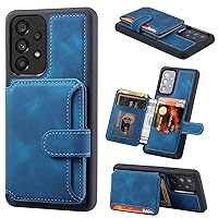 ZORSOME for Samsung Galaxy A52 5G Wallet Case, Shockproof Leather Wallet Case with Card Holder for Samsung Galaxy A52 5G [RFID Blocking][Card Slot],Blue