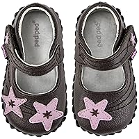 pediped Baby-Girl's Originals Starlite Crib Shoe, Chocolate, 0-6 Months EU Infant (2.5-3.5 US)