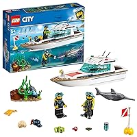 City Great Vehicles Diving Yacht Toy Boat, Building Sets for Kids