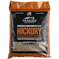 Grills Hickory 100% All-Natural Wood Pellets for Smokers and Pellet Grills, BBQ, Bake, Roast, and Grill, 20 lb. Bag