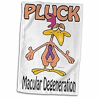 3dRose Chicken Pluck Macular Degeneration Awareness Ribbon Cause Design - Towels (twl-114822-1)