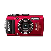 OM SYSTEM OLYMPUS TG-4 16 MP Waterproof Digital Camera with 3-Inch LCD (Red)