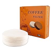 NEOUZA Coffee Paper Filter Round for Espresso Machine Portafilter Moka Pot 100pcs Unbleached Disposable Puck Screen (53mm)