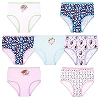 Disney Girls' Princess Ariel from The Little Mermaid 100% Combed Cotton Underwear Panties Sizes 2/3t, 4t, 4, 6 and 8