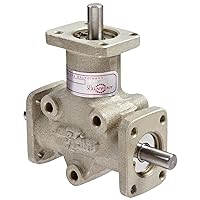 R3103M Anglgear Right Angle Bevel Gear Drive, Universal Mounting, Two Output Shafts, 3 Flanges, Metric, 8mm Shaft Diameter, 1:1 Ratio, 41 kW at 1750rpm
