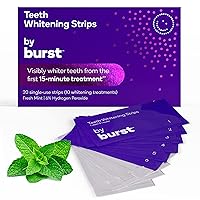 BURST Teeth Whitening Strip Kit - Sensitive Teeth Friendly - 10 Treatments with No-Slip Grip - White Strips Whiten with Visible Results in Just 15 Minutes - Mint + Coconut Whitening Strips BURST Teeth Whitening Strip Kit - Sensitive Teeth Friendly - 10 Treatments with No-Slip Grip - White Strips Whiten with Visible Results in Just 15 Minutes - Mint + Coconut Whitening Strips