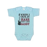 When I Grow Up I Want To Play The Bass Just Like Daddy/Super Soft Bodysuit/Baby Guitar Onesie