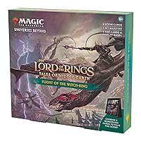 Magic The Gathering The Lord of The Rings: Tales of Middle-Earth Scene Box - Flight of The Witch-King (6 Scene Cards, 6 Art Cards, 3 Set Boosters + Display Easel)