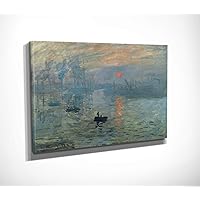 Claude Monte 'Impression Sunrise' Quality Hand-Wrapped Canvas Art Print, 36 x 24, Multicolor