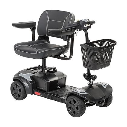 Drive Medical Phoenix LT 4 Wheel Mobility Scooter 350lb Weight Cap New Model, Red/Blue/Grey